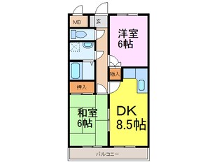 マロニエハイツの物件間取画像